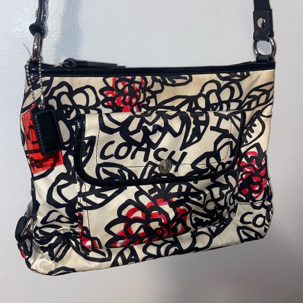 Coach Floral Print Shoulder Bag